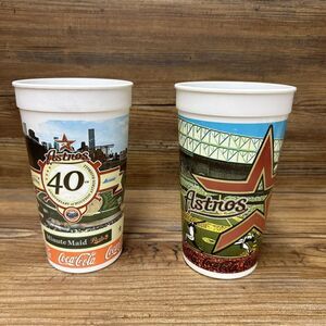 Lot of 2 -  2001 Vintage Houston Astros Souvenir Cups *READ